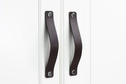 Leather furniture handles for hole spacing 128 mm