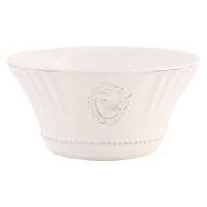 Soepkom Ø 14x7 cm Wit Keramiek Vogel Serveerkom