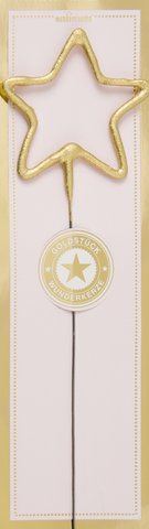 Stern gold Goldstück rosa Wondercandle® classic