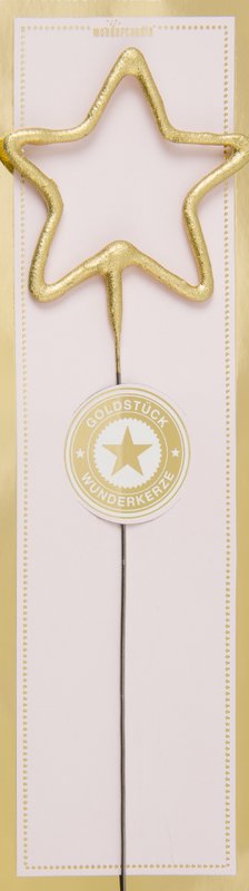 Stern gold Goldstück rosa Wondercandle® classic
