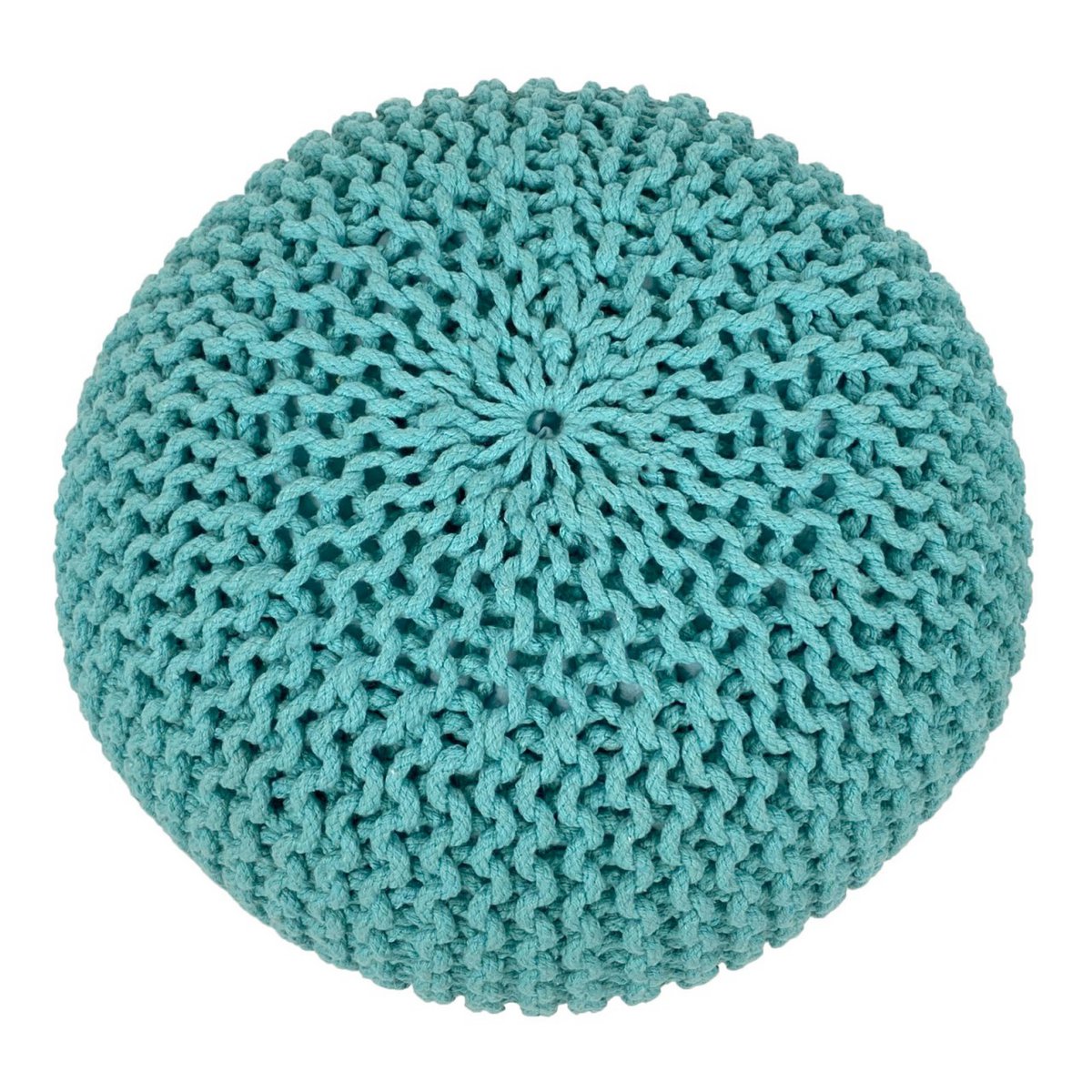 Pouf Ø 55 h 37 h 37 tabouret de tricot siège de planche de sol de pouf durable