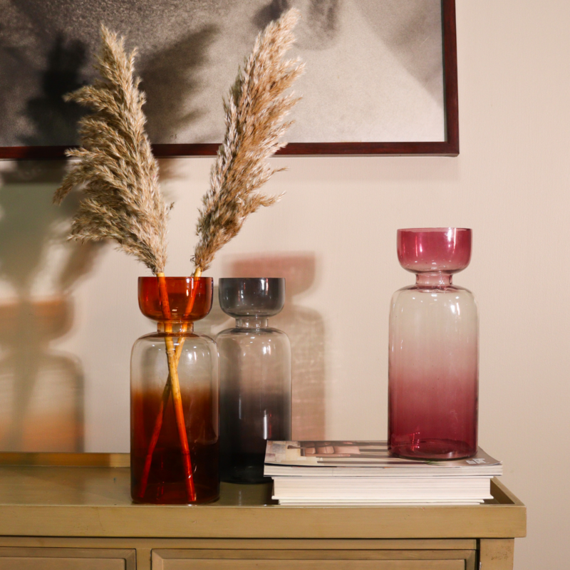 Vase | Handgeblasene, getönte Grande-Size-Farben | Glas