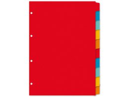 Tab Kangaro A4 blank recycled manila cardboard 180grs 4r. 10pcs assorted