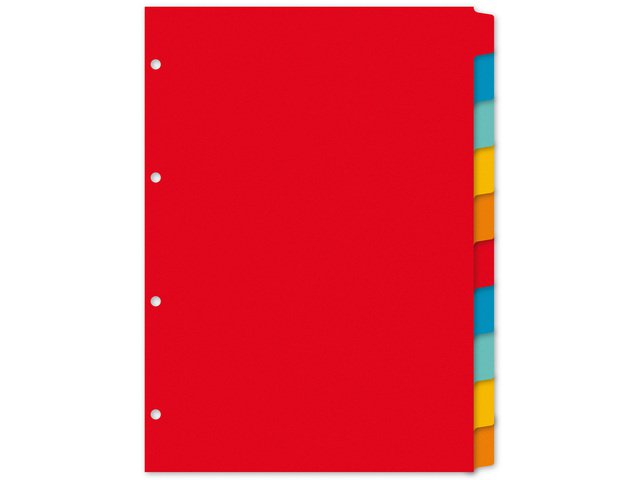 Tab Kangaro A4 blank recycled manila cardboard 180grs 4r. 10pcs assorted