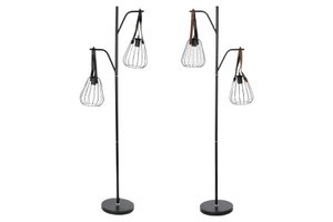 LAMPARA PIE METAL PU 55X25X150 2 SURT. LA196509