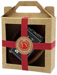 Geschenkset mini-Dudu Osun® CLASSIC 25g, klein olijfhouten kommetje