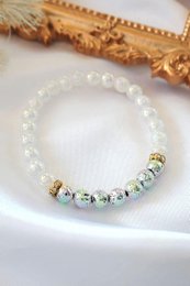 Bracelet diffuseur d'arômes - Bracelet élastique en pierre de lave chromée