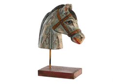 FIGURA MANICO IN FERRO 24X12X35 CAVALLO INVECCHIATO FD201906