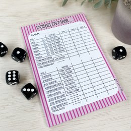 Dice block - Yahtzee - Pink Stripe