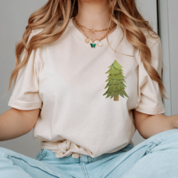 T-shirt Kerstboom BIOLOGISCH KATOEN - Kerstboom