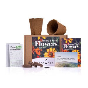 growbro - FLOWER POWER - Edible flower cultivation set, your seed mix for edible flowers and as bee meadow seeds
