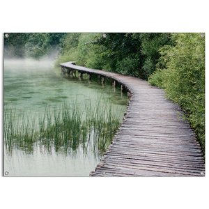 Gartendeko Gartenposter Steg am Ufer 100x140