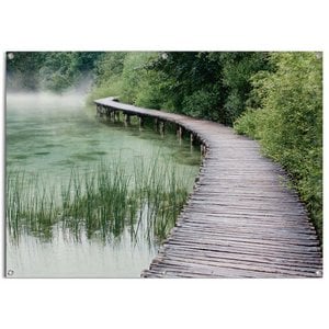 Gartendeko Gartenposter Steg am Ufer 100x140