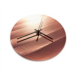 Wall clock polished copper