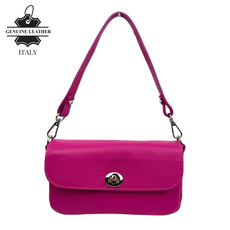 Borsa a mano da donna in pelle con manovella girevole. B2B58057