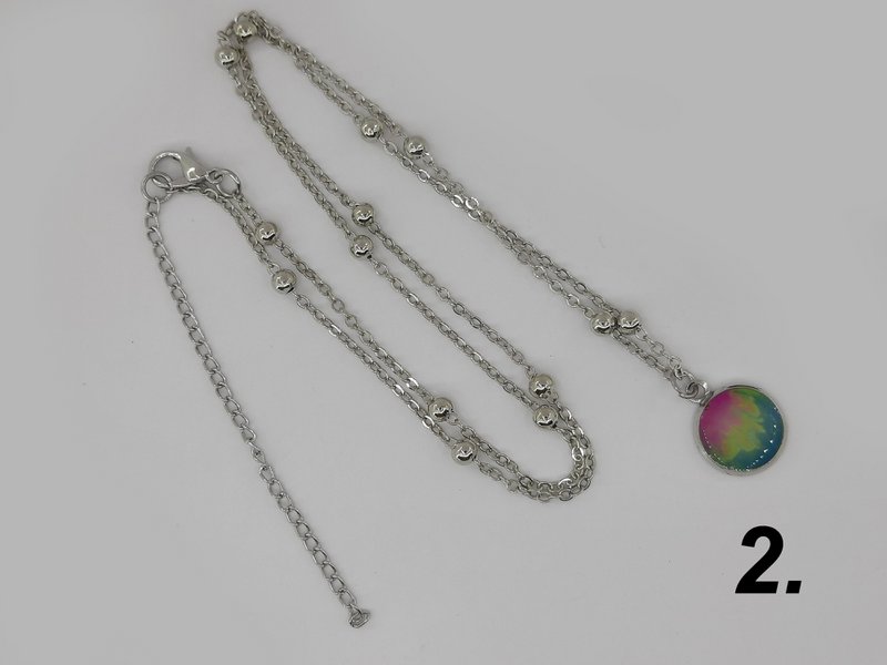 %231189 Ensemble collier/boucles d'oreilles PAN Pride