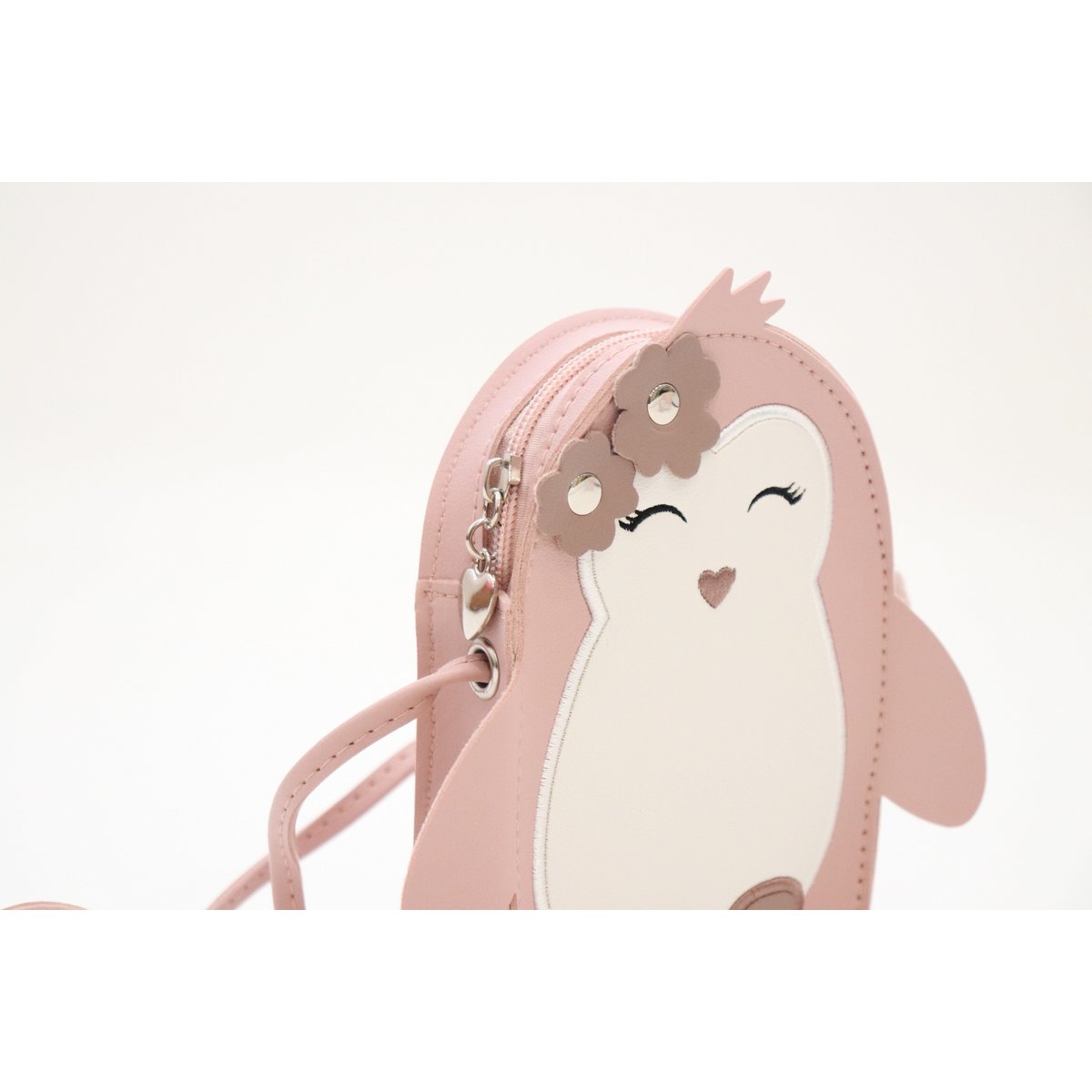 Lycchi shoulder bag - The adorable baby pinguin - pink