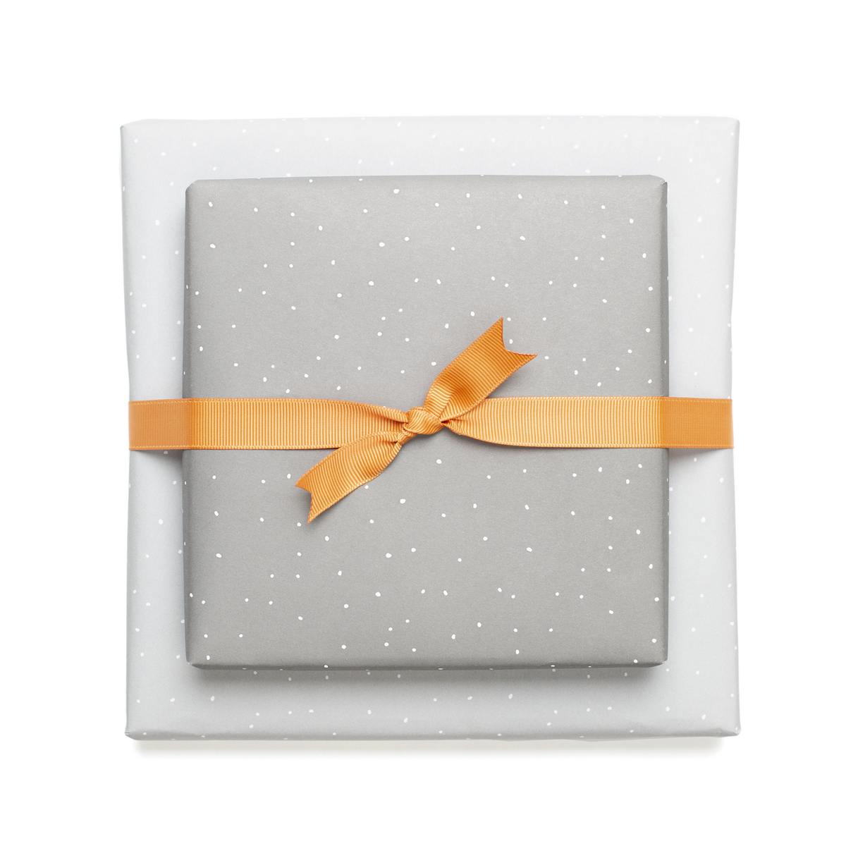 Lichtgrijs verpakking papier met punten - ideaal als inpakpapier voor bruiloft of voor geschenken voor geboorte of doop, neutraal inpakpapier