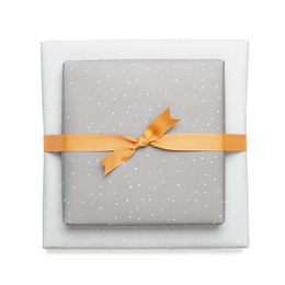 Hellgraues Geschenkpapier mit Punkten - ideal als Geschenkpapier für Hochzeit oder für Geschenke zur Geburt oder zur Taufe, neutrales Geschenkpapier