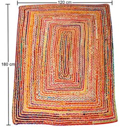 Jute Teppich Esha bunt