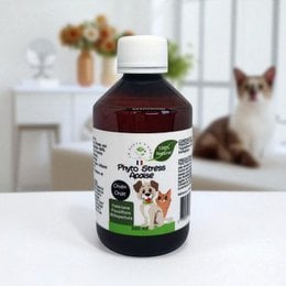 A calming supplement for dogs and cats, containing natural ingredients like valerian root and chamomile to help promote relaxation and reduce stress.