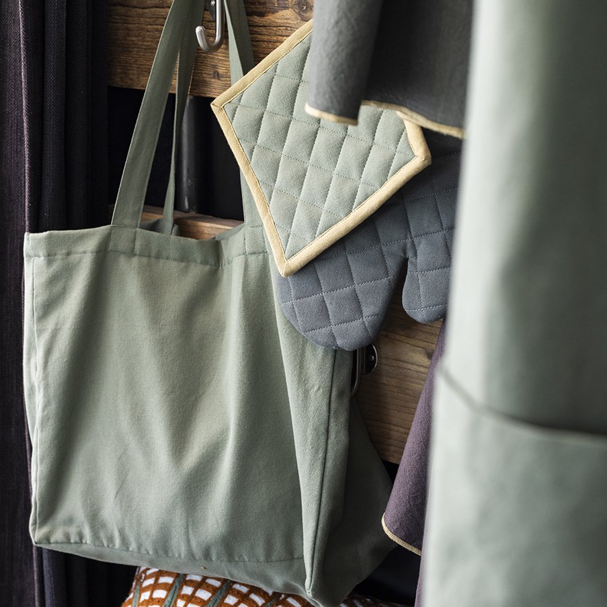 Recycelte Einkaufstasche Grace Matcha 35 x 40 x 15