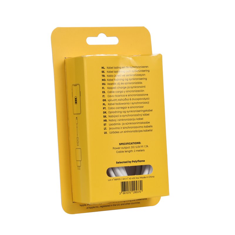 Cable iPhone 2 metros USB