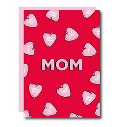 Mom Hearts Grußkarte Muttertag