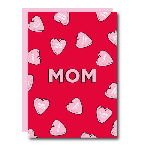 Mom Hearts Grußkarte Muttertag