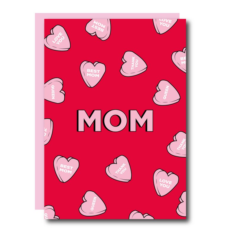Mom Hearts Greeting Card Mother's Day