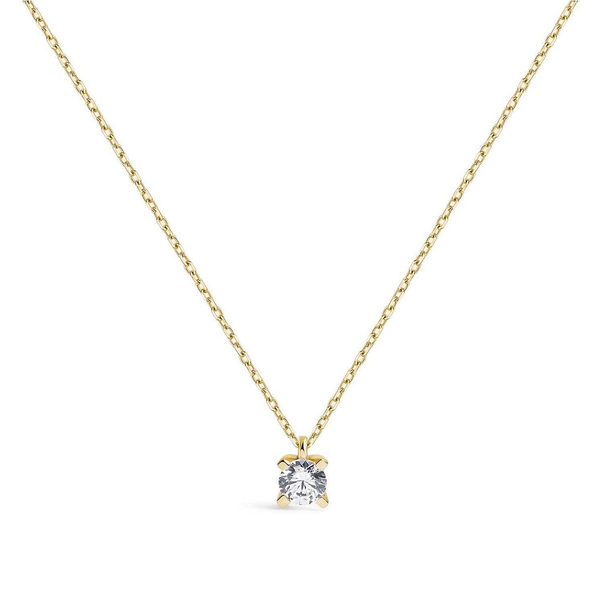 Starker Krallendiamant-Halsband aus Gelbgold mit 0,25 Karat HSI2