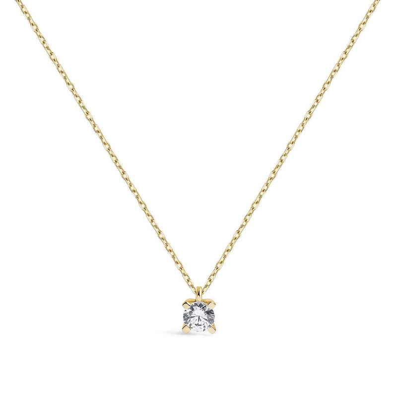 Yellow Gold Strong Claw Diamond Choker 0.25 Cts HSI2