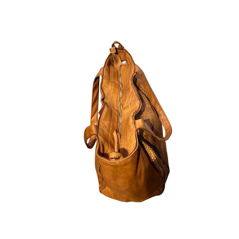 BORSA TOTE MARIANA VINTAGE IN PELLE INTRECCIATA