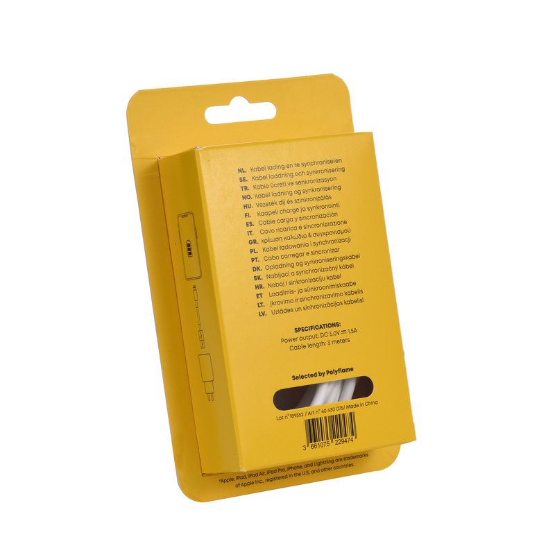 Cargador de 3 metros - tipo USB