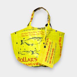 SOULMATE | Upcycelter Shopper in gelb