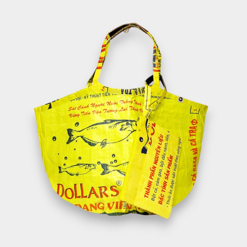 SOULMATE | Upcycelter Shopper in gelb