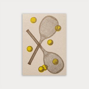 Postkarte / Tennis / Ökopapier