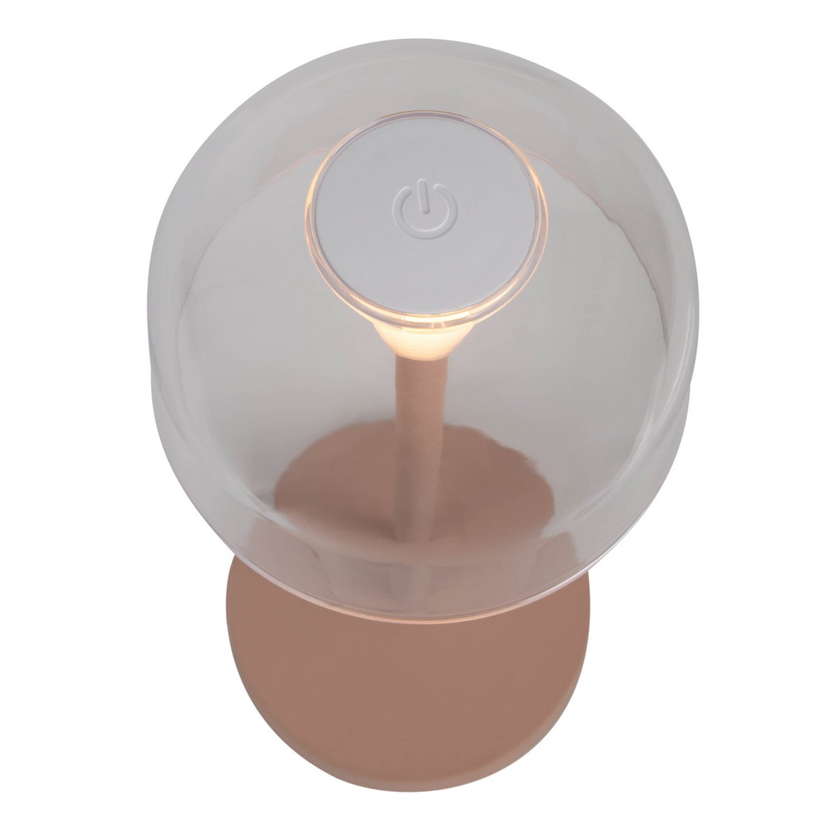 LED battery table light "Gomba" for outside and inside, made of metal and plastic in black, 18.5 cm high