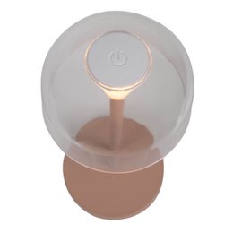 LED battery table light "Gomba" for outside and inside, made of metal and plastic in black, 18.5 cm high