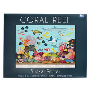 Stickerposter van koraalrif