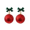 Earrings - Red ball