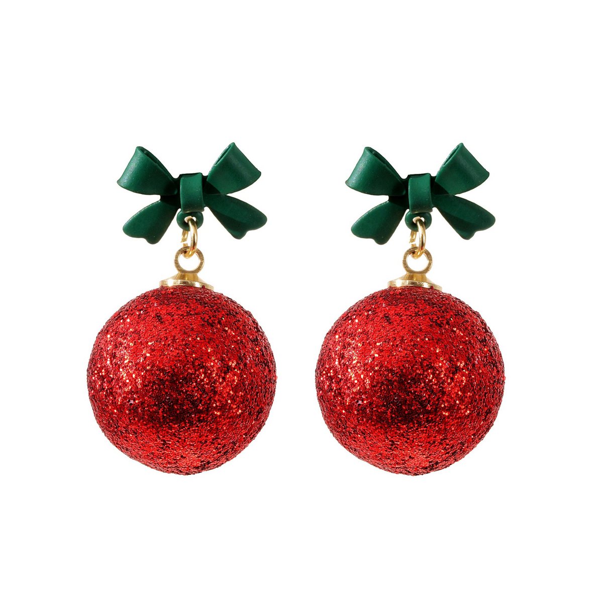 Earrings - Red ball