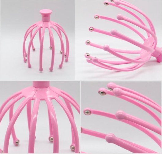 Sans citrons Handy Claws Massage de la tête Spin - Rose