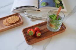 Handmade Tableware - Coffee Serving Tray 24x10 cm - Eco-friendly - Khaya Wood