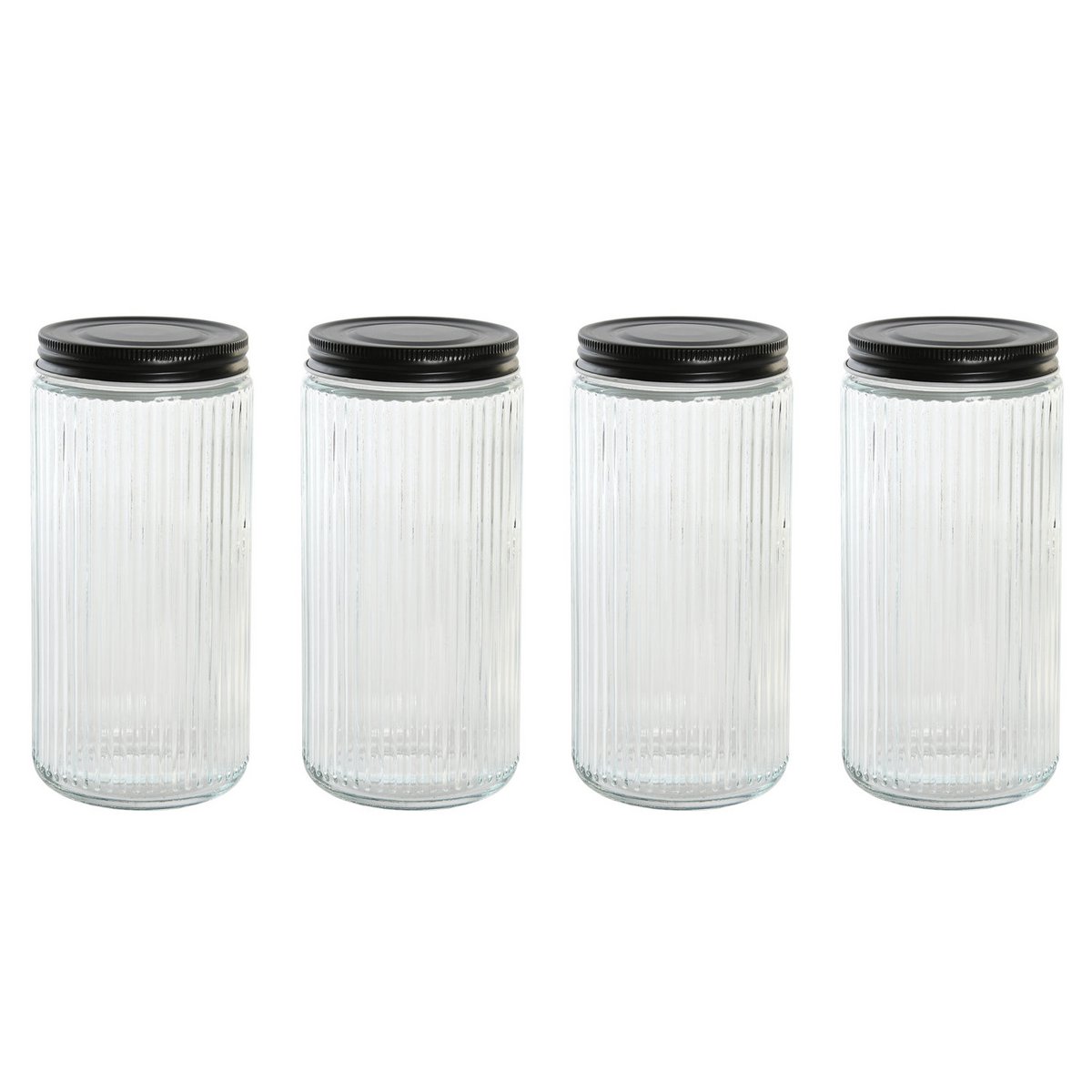 BOTE SET 4 CRISTAL METAL 9X9X20 1000ML PC205149
