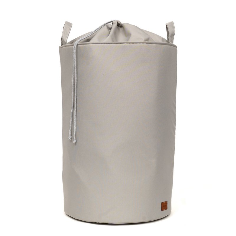 TOY BASKET WITH WELT 60X40CM "BASIC" GREY