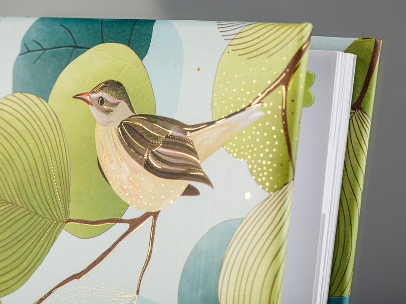 Ginkgo Bird Diary: little book of Thoughts, Secrets, Memories and Dreams, Gratitude Journal, Hardback Sketchbook, Poetry Book