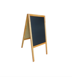 Double-Sided Wooden Menu Board with Stand – 95 × 45 cm