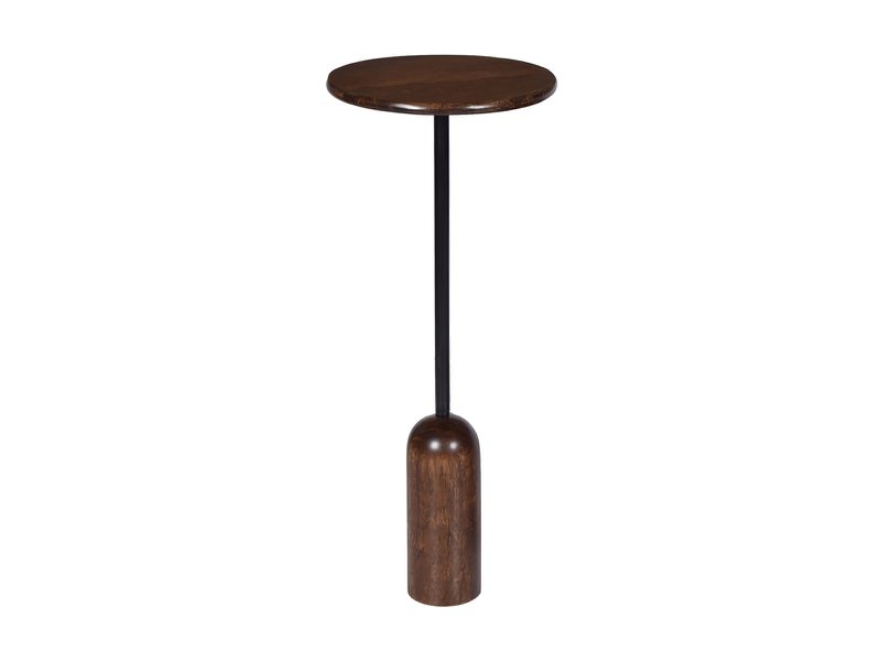 Bijzettafel walnoot Ø 28 cm