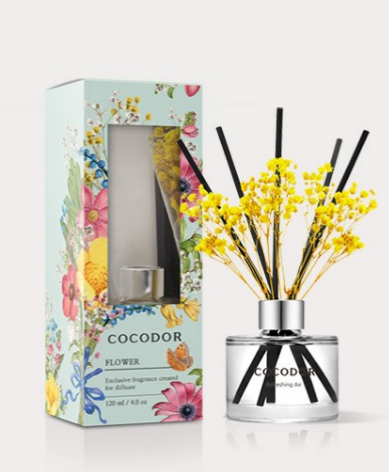 Cocodor Bloemenverspreider_ PURE COTTON_120ml & 200 ml_BLAUWE bloemen